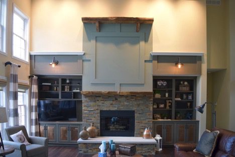 transitional design fireplace