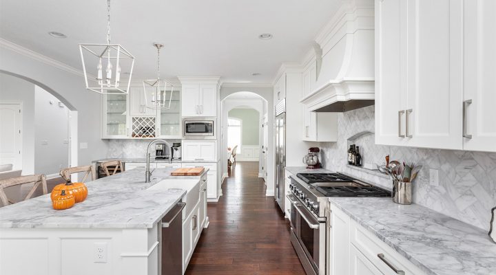 an all white custom kitchen, as part of a whole house remodel in zionsville, indiana