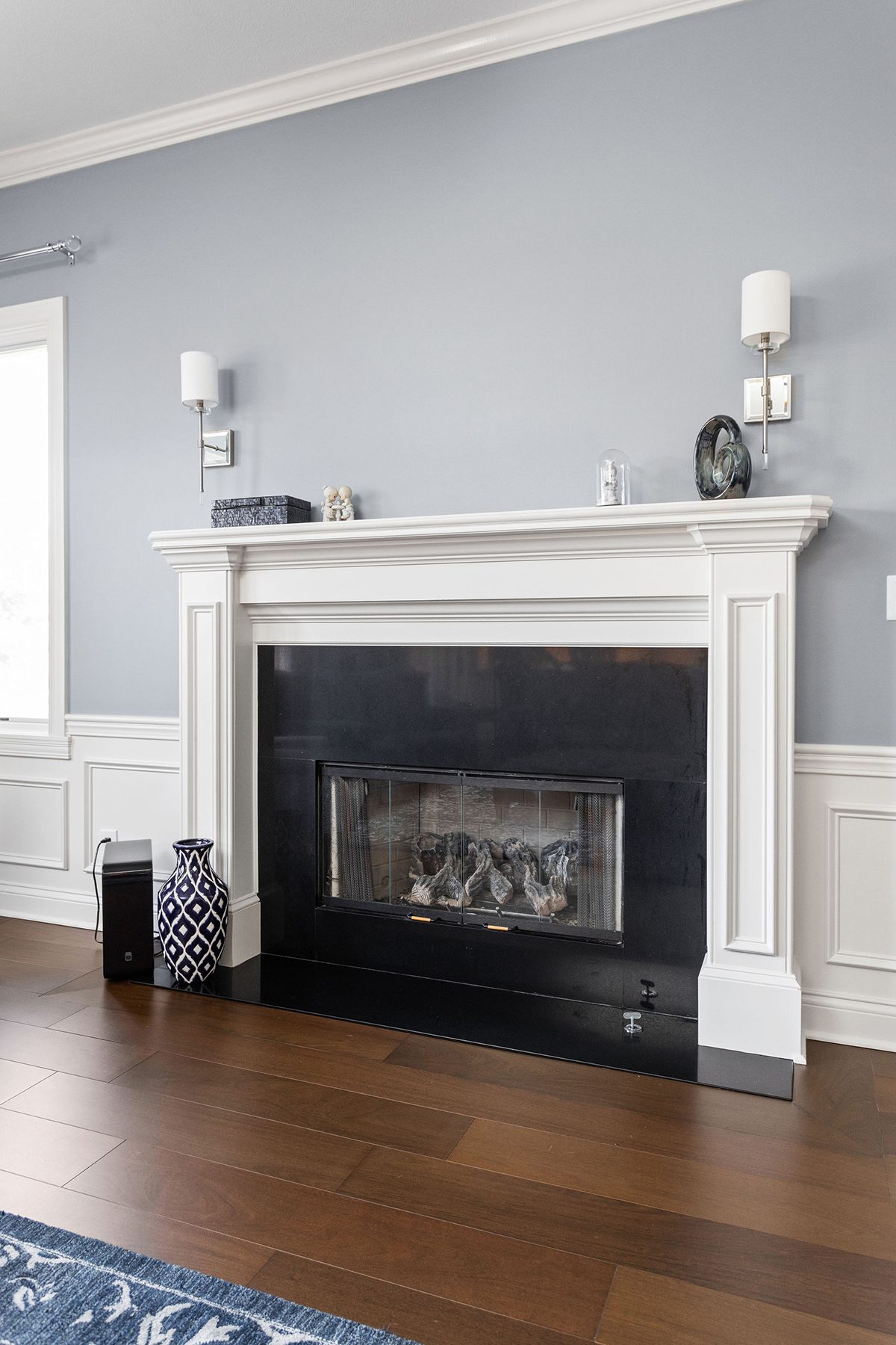 if you have an idea for a fireplace renovation, you can adjust anything from the surrounding stone to the mantel and painting of the wall