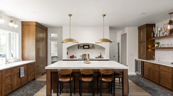 A Kitchen Makeover with an Arched Hood in Carmel